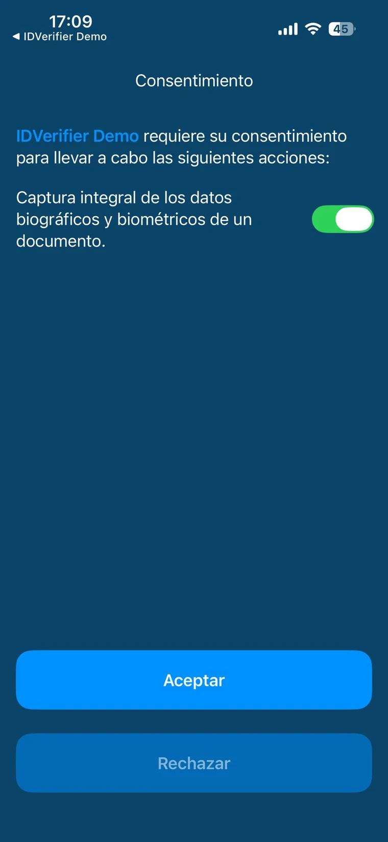 The user decides what is shared before the result is released.